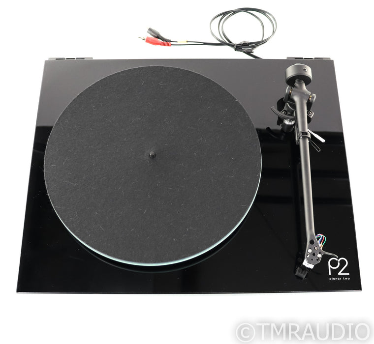 Rega Planar 2 Belt Drive Turntable; P2; Carbon MM Cartridge; Black (Open Box)