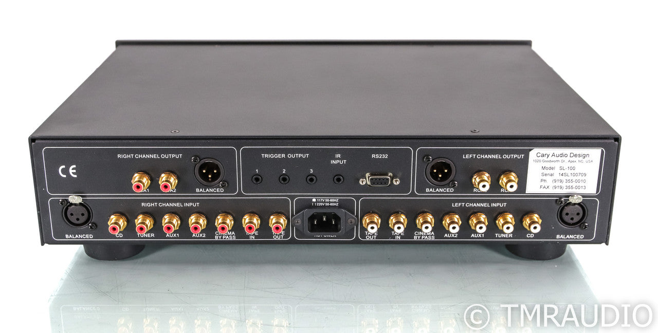 Cary Audio SL-100 Stereo Preamplifier; SL100; Remote; Black
