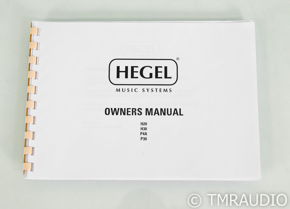 Hegel H30 Stereo Power Amplifier; H-30; Black