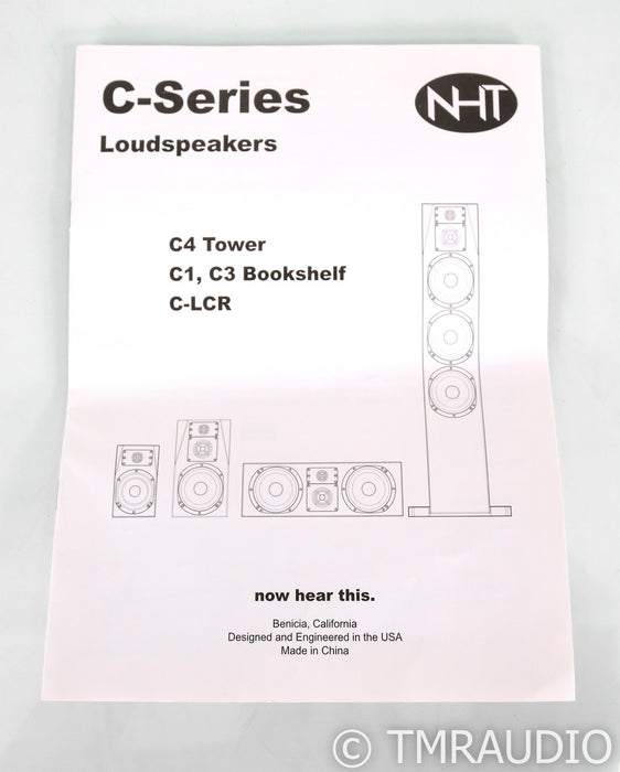 NHT C-1 Bookshelf Speakers; Gloss Black Pair; C1