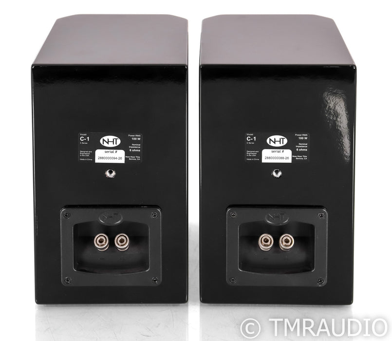 NHT C-1 Bookshelf Speakers; Gloss Black Pair; C1