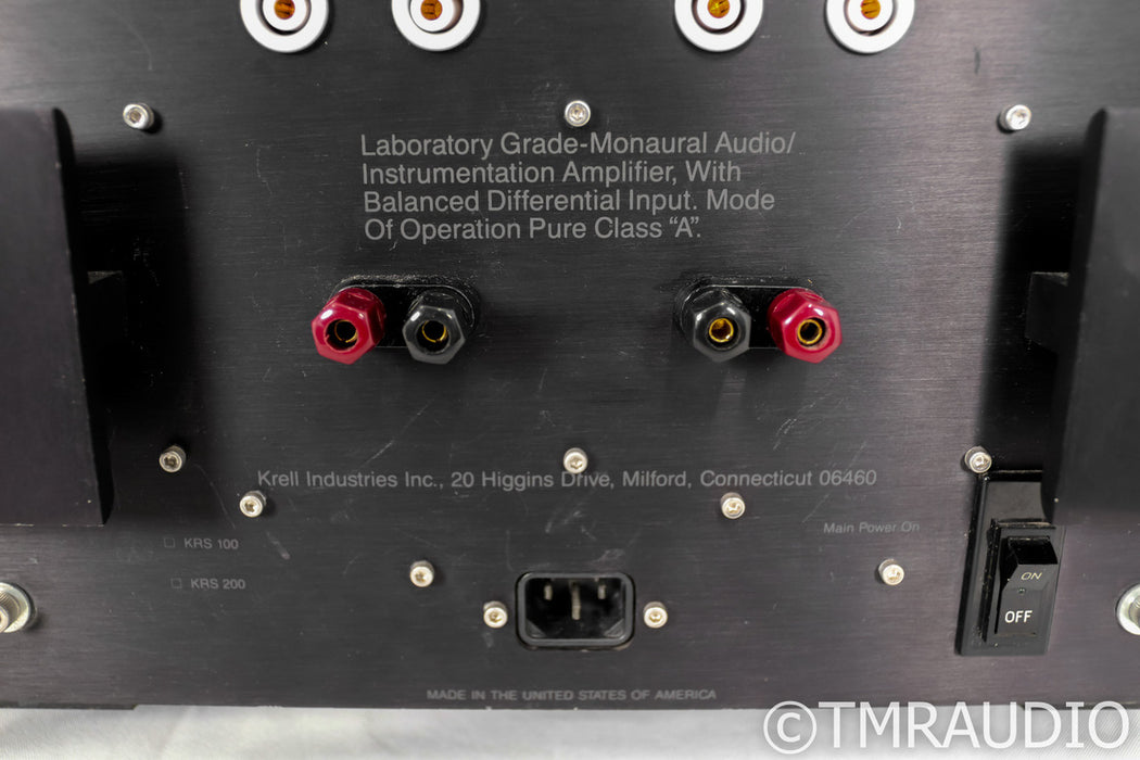 Krell KRS 200 Mono Power Amplifier; Pair; KRS200
