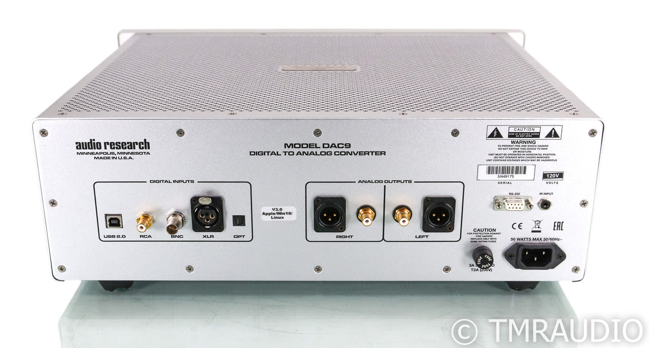 Audio Research DAC9 Tube Hybrid DAC; D/A Converter; Remote
