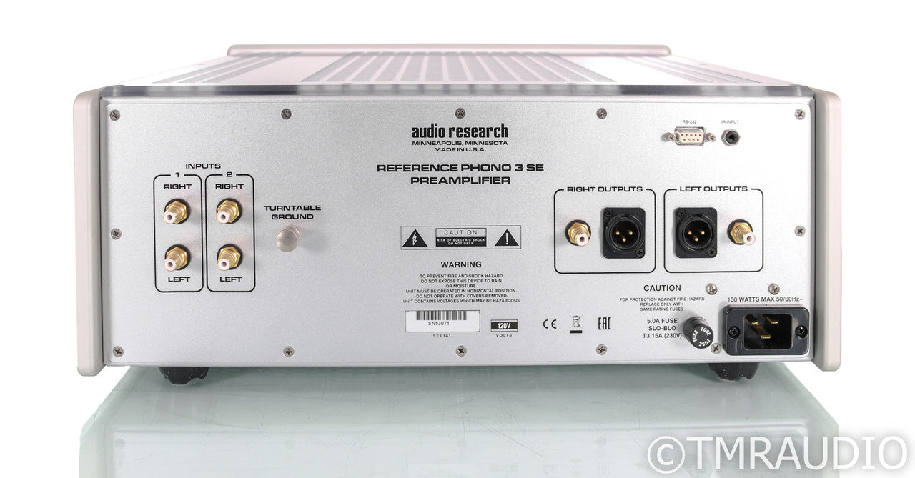 Audio Research Phono 3SE Tube MM / MC Phono Preamplifier; Remote; Silver