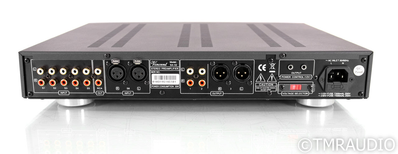 Vincent Audio SA-32 Stereo Tube Hybrid Preamplifier; SA32; Remote; Black
