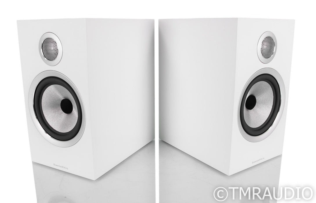 B&W 706 S2 Bookshelf Speakers; Satin White Pair
