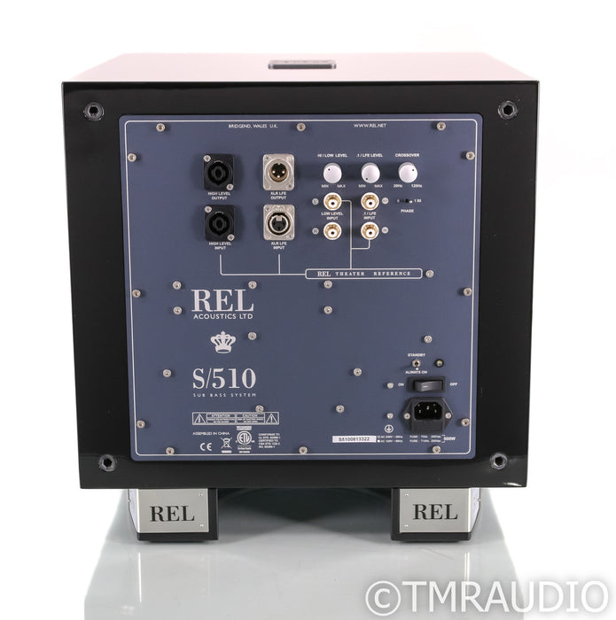 REL S/510 10" Powered Subwoofer; Piano Black (Open Box)