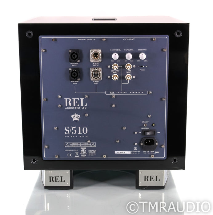 REL S/510 10" Powered Subwoofer; Piano Black (Open Box)