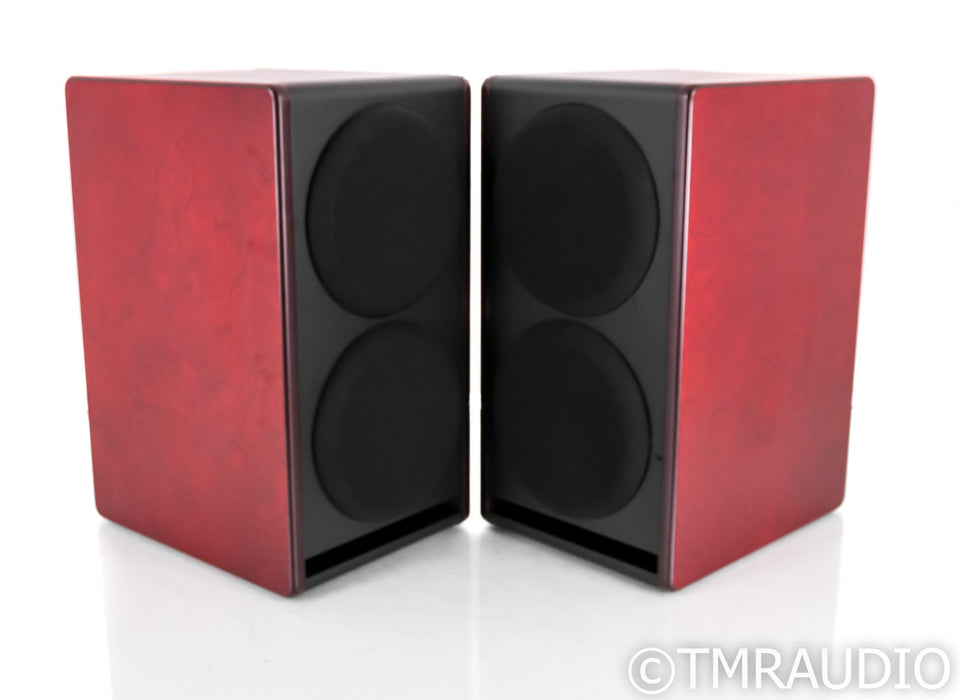 Focal Trio6 BE Bookshelf Speakers; Dark Red Natural Burr-ash Pair