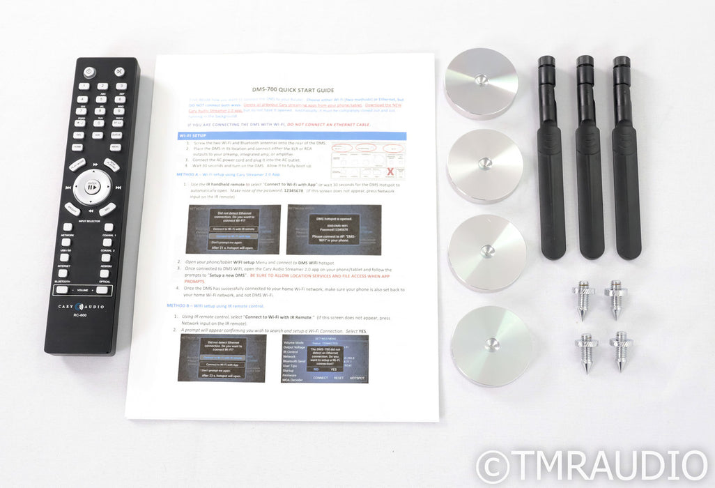 Cary Audio DMS-700 Wireless Network Streamer; DMS700; Remote; Silver