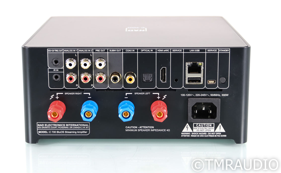 NAD C700 Streaming Integrated Amplifier; Black; BluOS