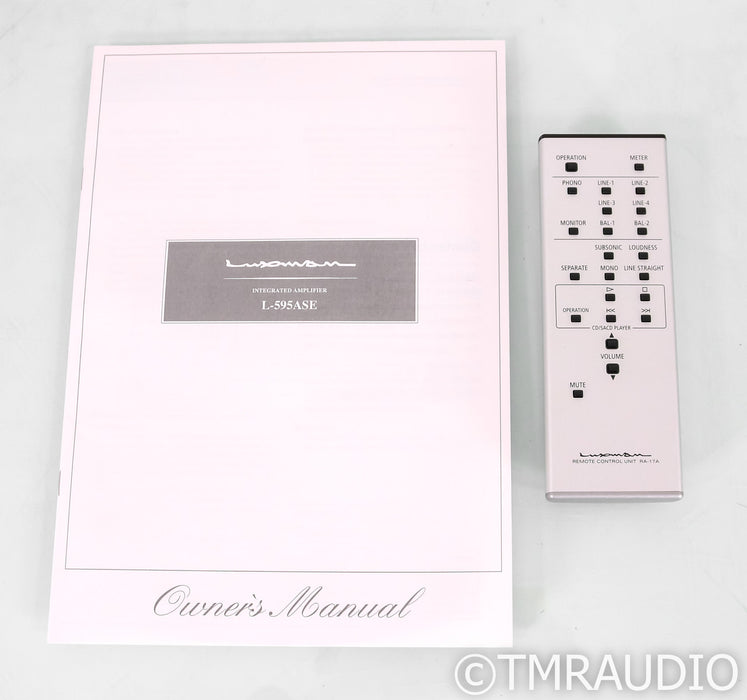 Luxman L-595A Special Edition Stereo Integrated Amplifier; Remote; MM / MC Phono