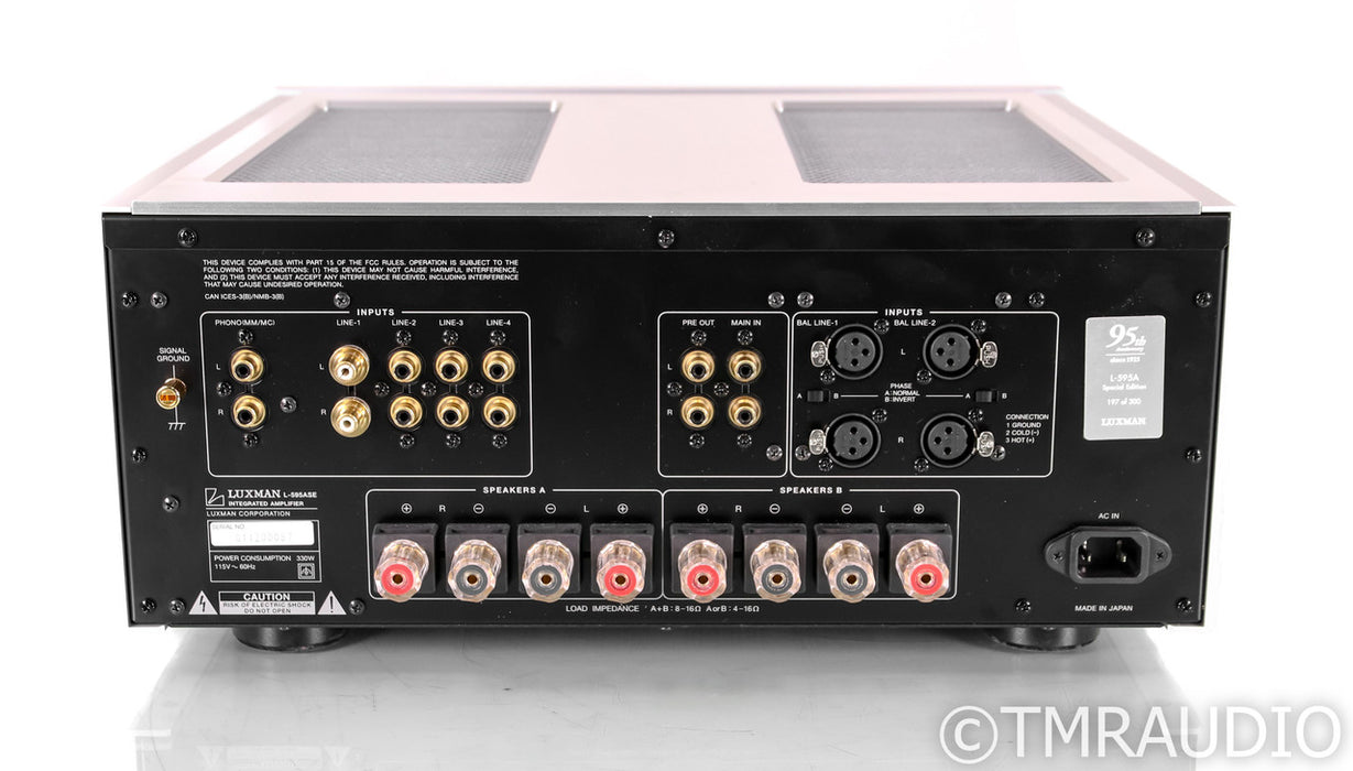 Luxman L-595A Special Edition Stereo Integrated Amplifier; Remote; MM / MC Phono