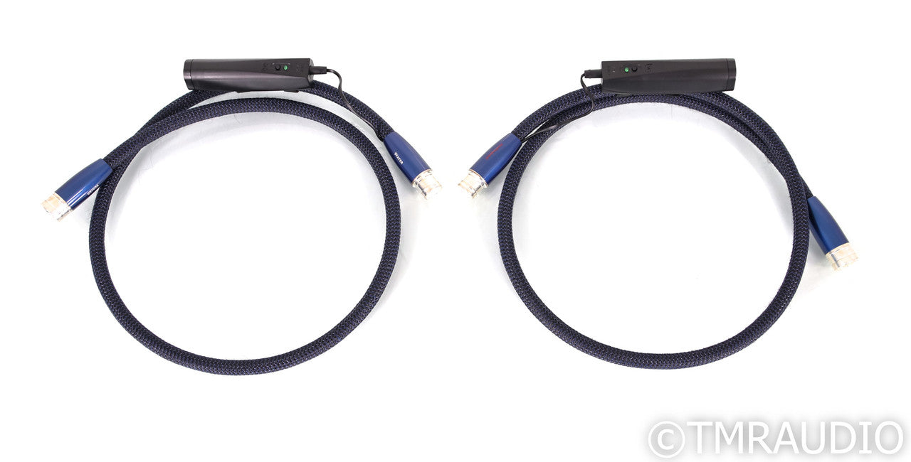 AudioQuest Water XLR Cables; 1m Pair Balanced Interconnects; 72v DBS