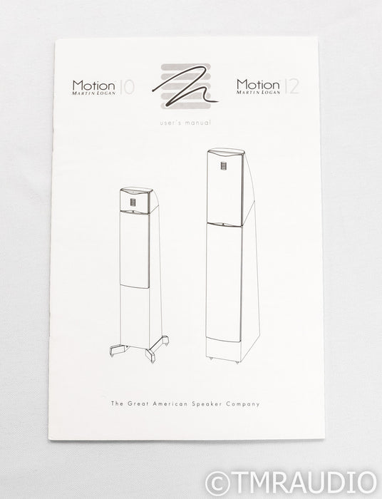 Martin Logan Motion 12 Floorstanding Speakers; Black Pair