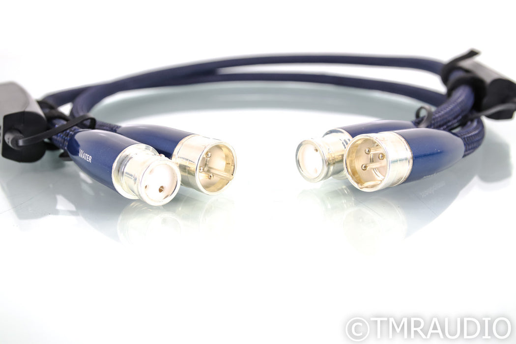AudioQuest Water XLR Cables; 0.75m Pair Balanced Interconnects; 72v DBS