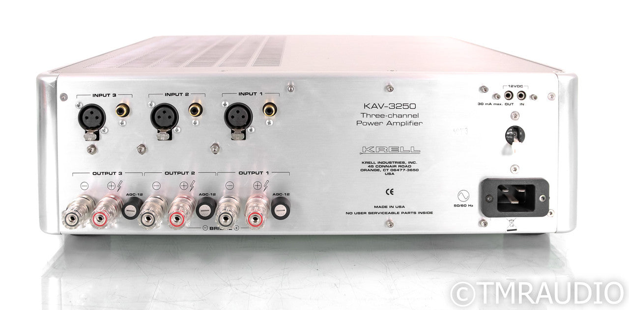 Krell KAV-3250 Three Channel Power Amplifier; KAV3250; Silver
