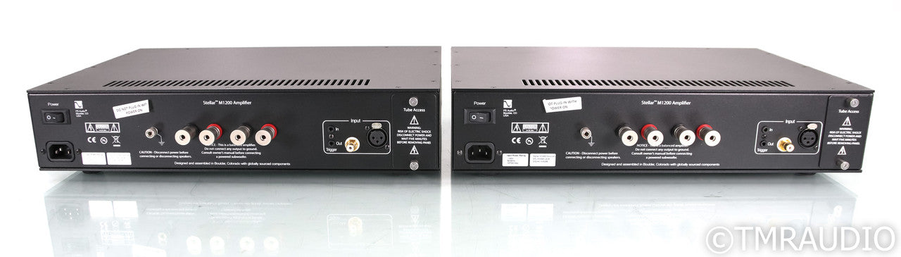 PS Audio Stellar M1200 Mono Tube Hybrid Power Amplifiers; Black Pair (Used)