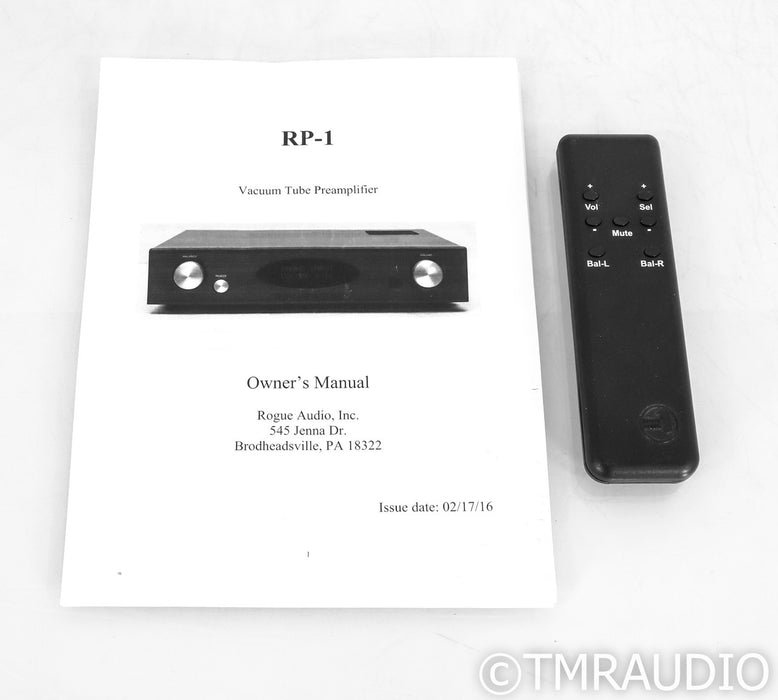Rogue Audio RP-1 Stereo Tube Hybrid Preamplifier; RP1; MM / MC Phono; Remote