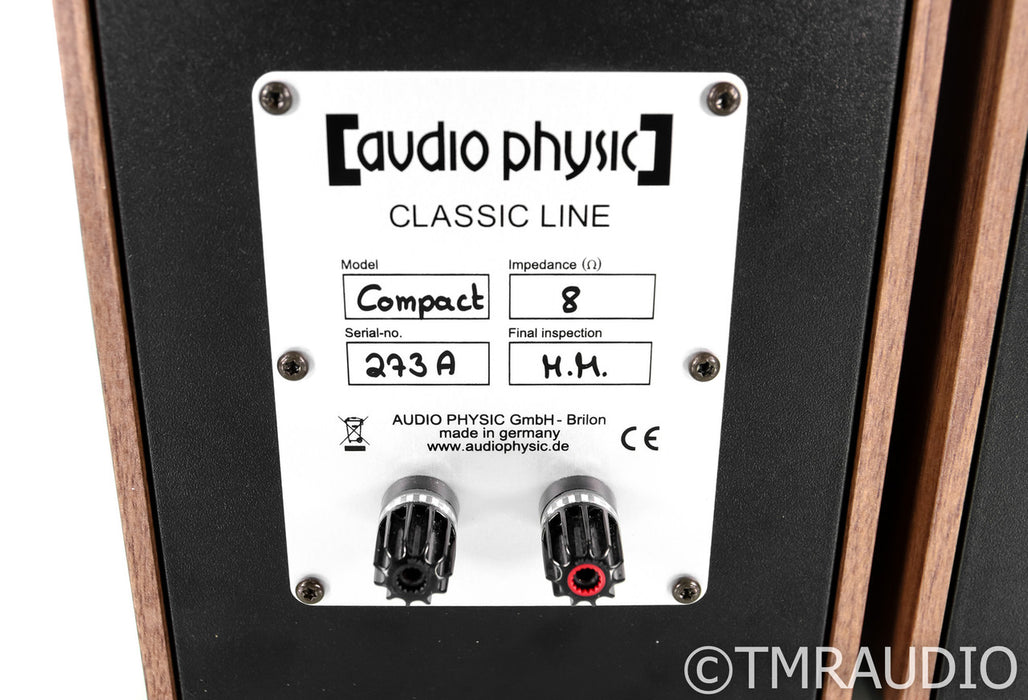 Audio Physic Classic Line Compact Bookshelf Speakers; Walnut Pair
