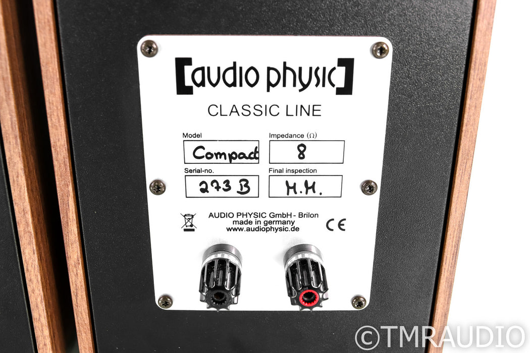 Audio Physic Classic Line Compact Bookshelf Speakers; Walnut Pair