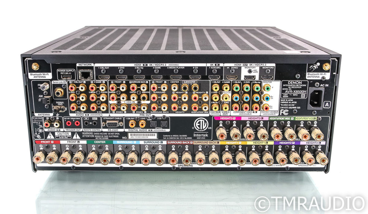 Denon AVR-X8500HA 13.2 Channel Home Theater Receiver; Remote; HDMI; Upgraded