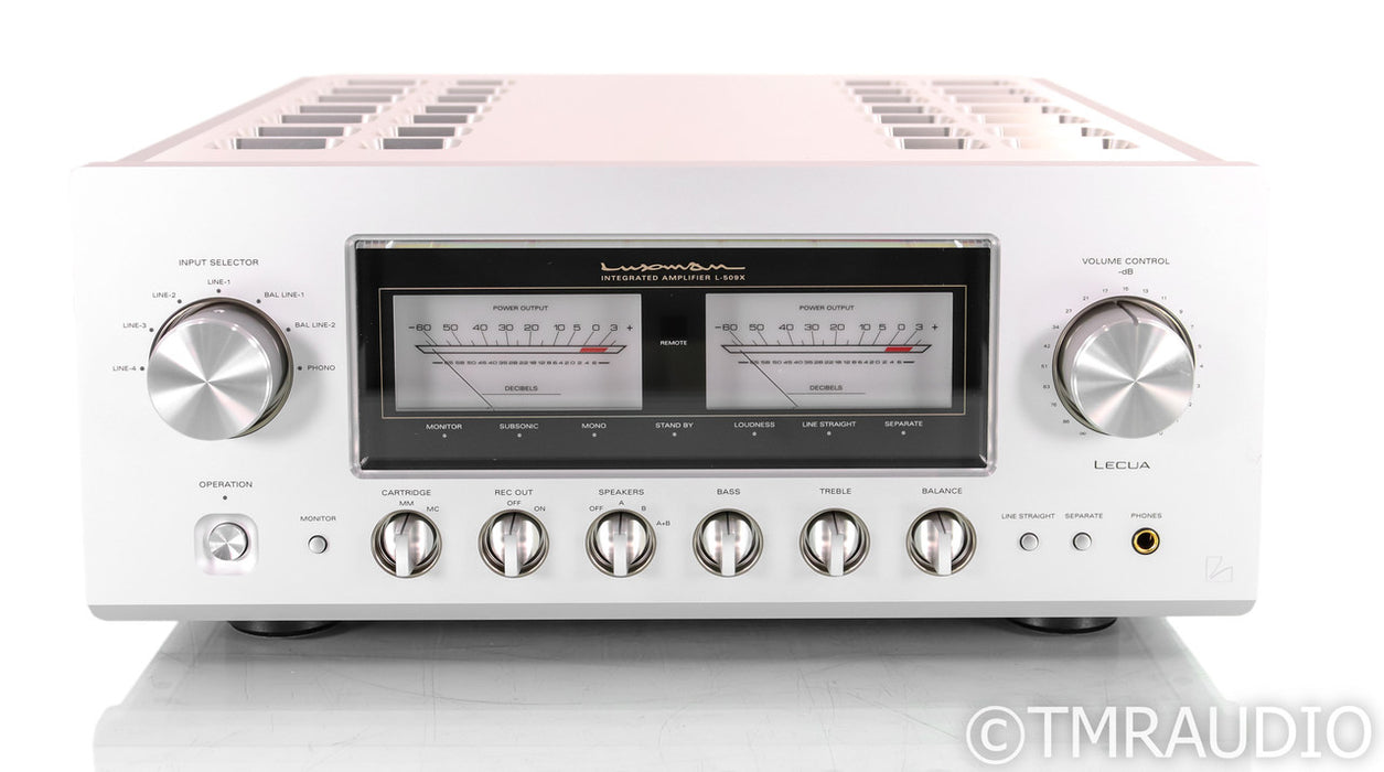 Luxman L-509X Stereo Integrated Amplifier; L509X; Remote; Silver; MM / MC Phono