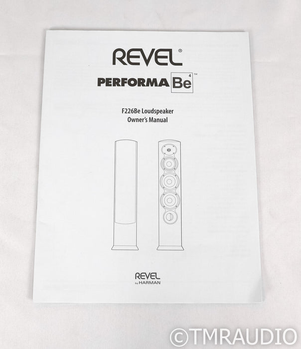 Revel F226Be Floorstanding Speakers; Walnut Pair; F226-Be