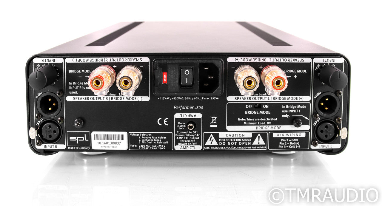 SPL Performer s800 Stereo Power Amplifier; Silver
