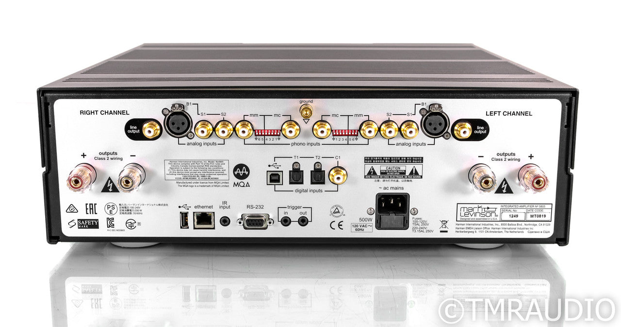 Mark Levinson No. 5805 Stereo Integrated Amplifier; Remote; DAC; MM / MC Phono