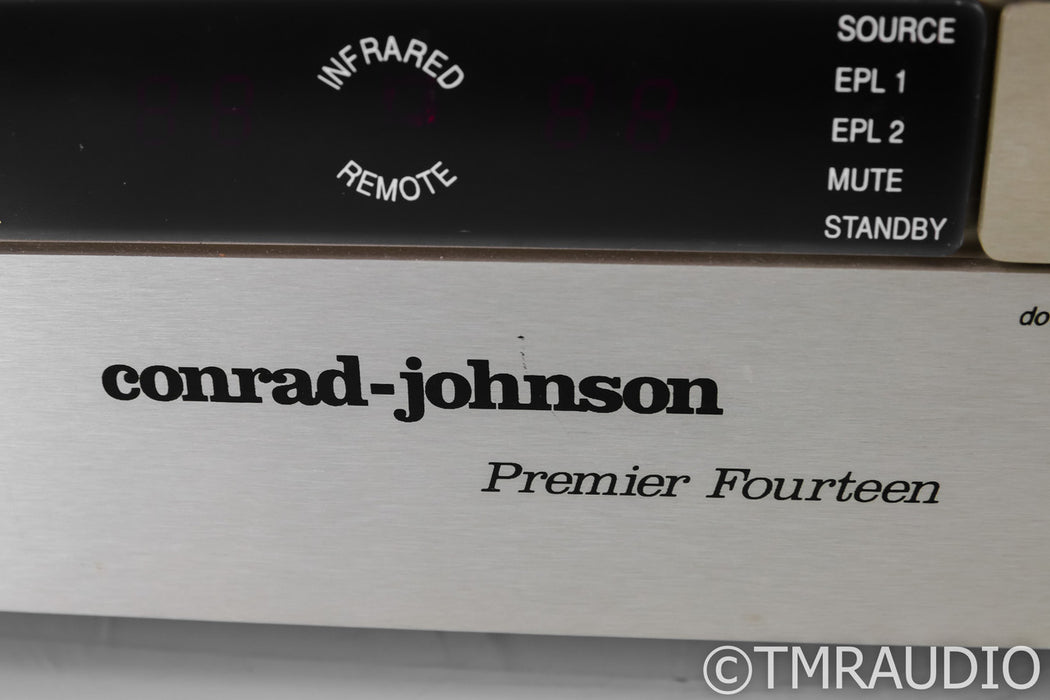 Conrad Johnson Premier Fourteen Stereo Tube Preamplifier; Prem 14; Remote