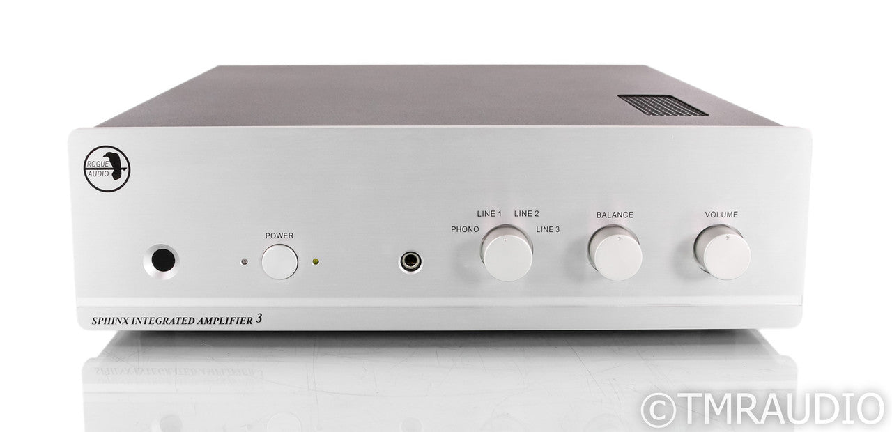 Rogue Audio Sphinx V3 Stereo Tube Hybrid Integrated Amplifier; Silver; Remote