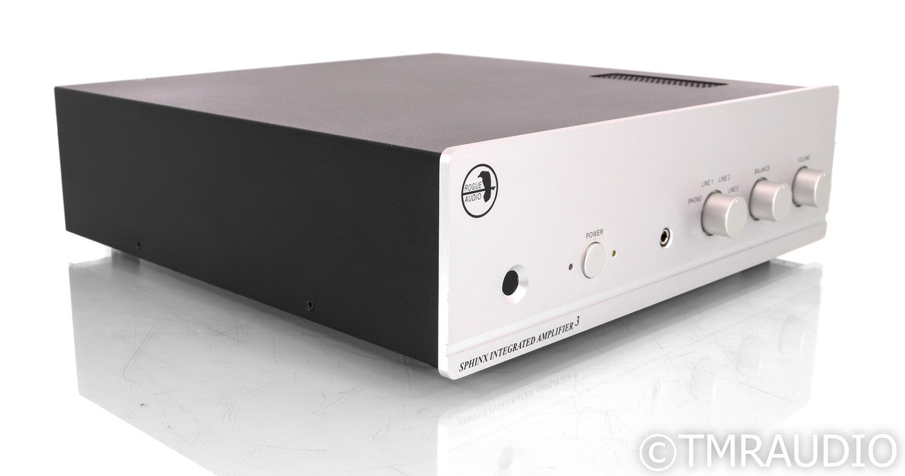 Rogue Audio Sphinx V3 Stereo Tube Hybrid Integrated Amplifier; Silver; Remote