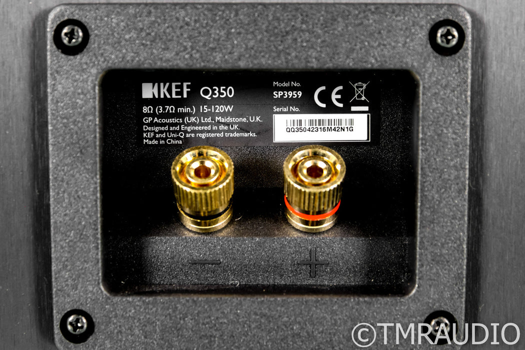 KEF Q350 Bookshelf Speakers; Black Pair