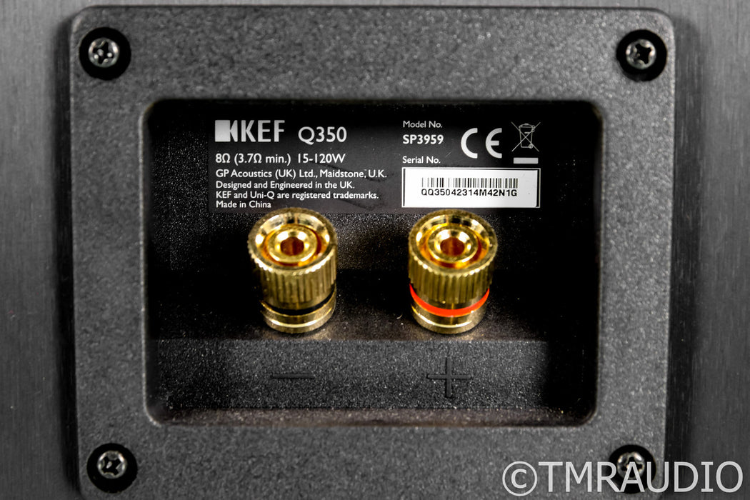 KEF Q350 Bookshelf Speakers; Black Pair