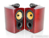 B&W Nautilus 805 Bookshelf Speakers; Red Cherry Pair