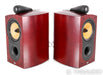 B&W Nautilus 805 Bookshelf Speakers; Red Cherry Pair