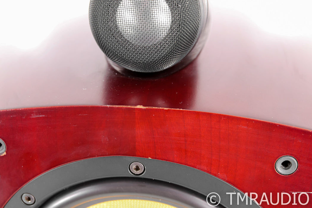 B&W Nautilus 805 Bookshelf Speakers; Red Cherry Pair