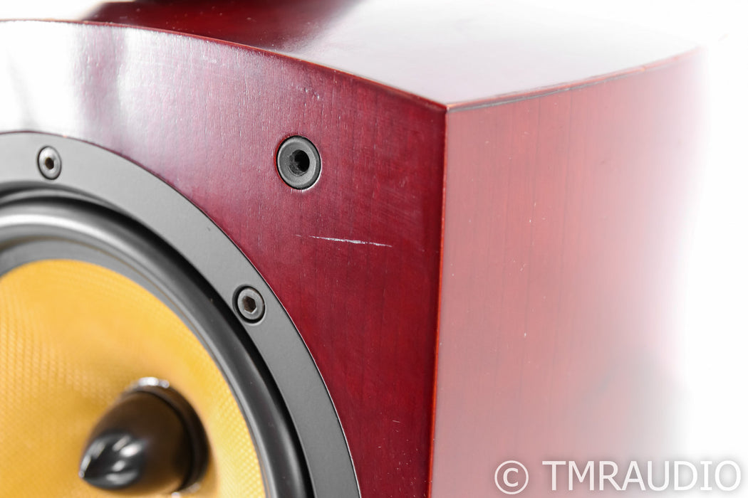 B&W Nautilus 805 Bookshelf Speakers; Red Cherry Pair