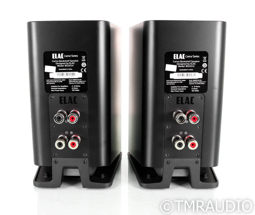 Elac Carina BS243.4 Bookshelf Speakers; Black Pair
