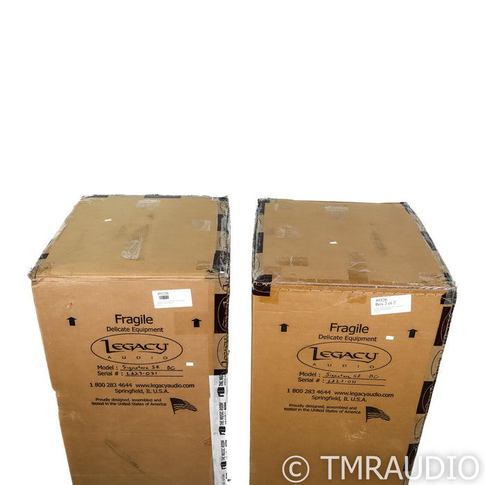Legacy Audio Signature SE Floorstanding Speakers; Black Oak Pair