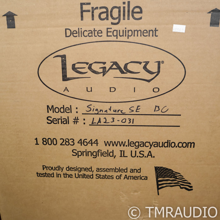 Legacy Audio Signature SE Floorstanding Speakers; Black Oak Pair