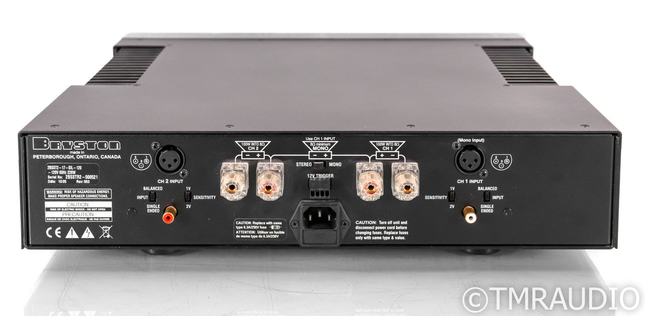 Bryston 2B SST2 Stereo Power Amplifier; Silver; 17"