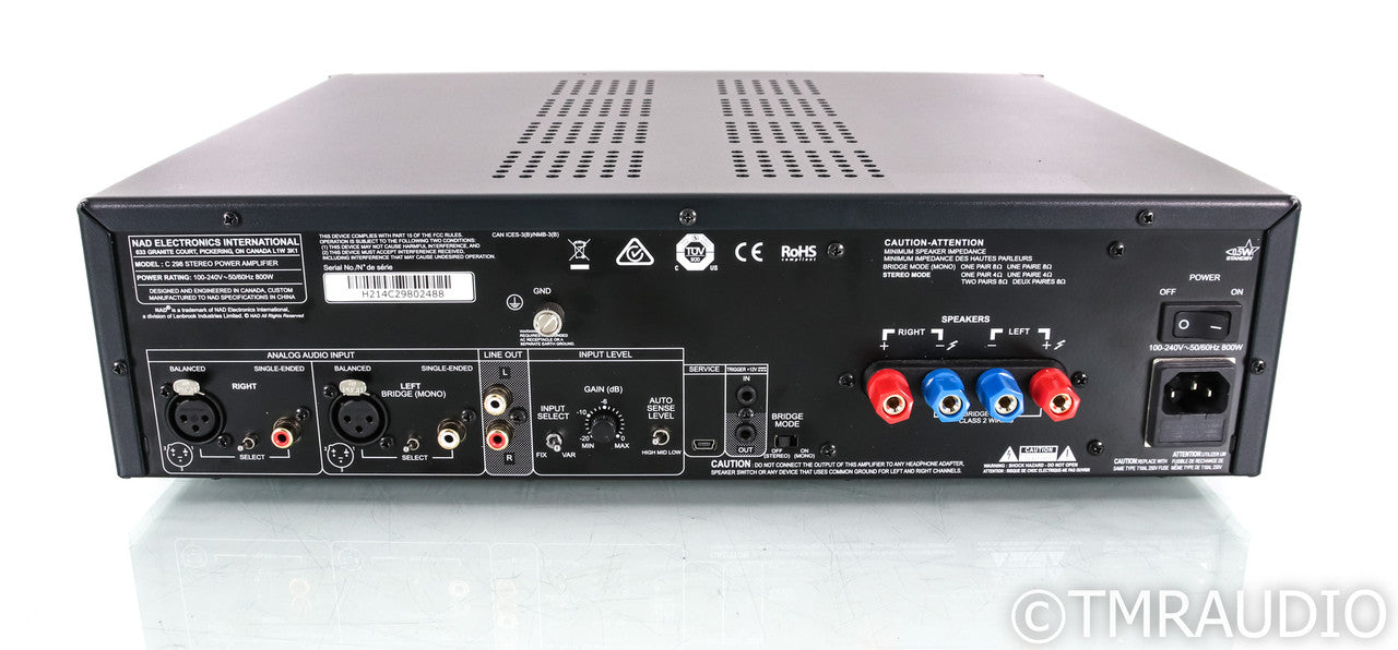 NAD C 298 Stereo Power Amplifier; C298