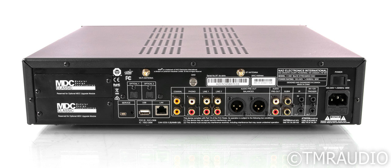 NAD C 658 DAC / Network Streamer; Remote; BluOS; MM Phono; C658