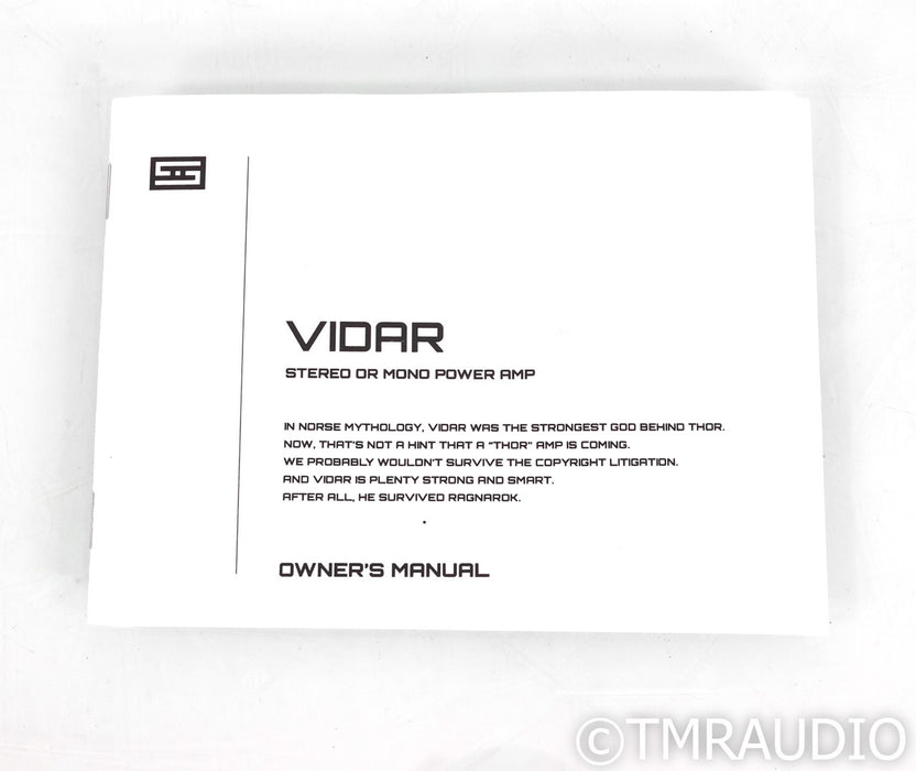 Schiit Vidar Stereo Power Amplifier; Black