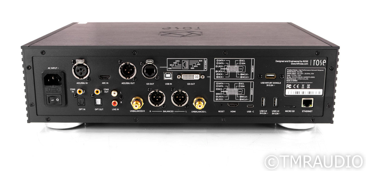 HiFi Rose RS150B Wireless Network Streamer; Black; Remote