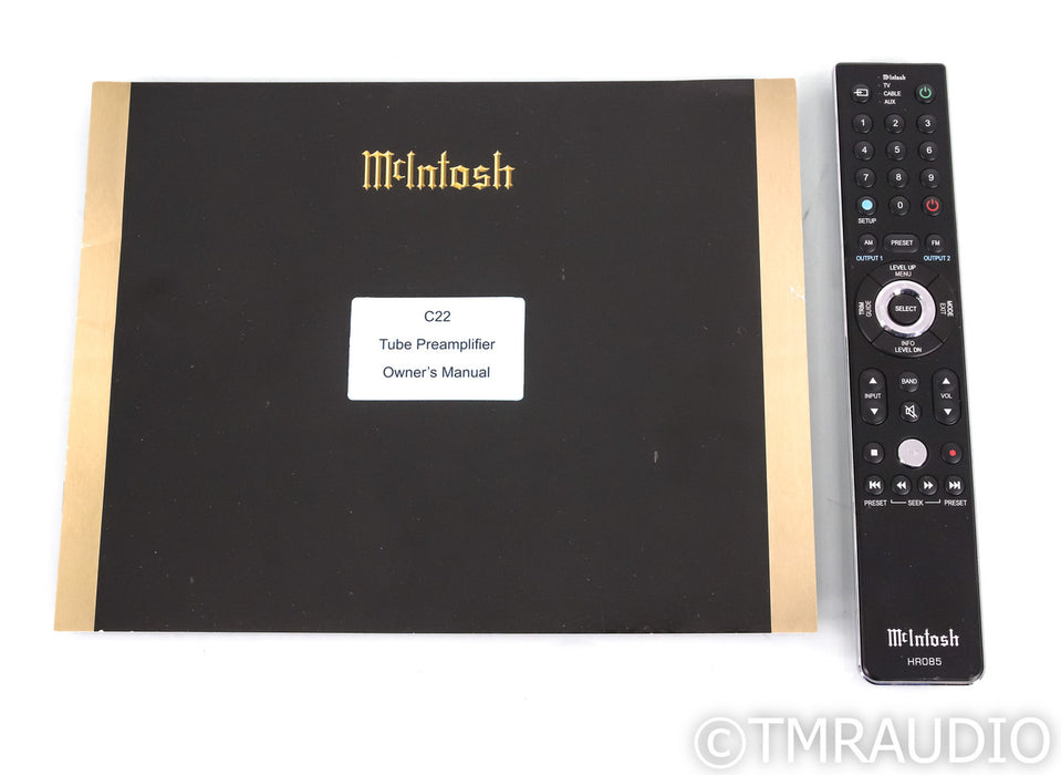 McIntosh C22 MKV Stereo Tube Preamplifier; Remote; MM / MC Phono; Mk.5