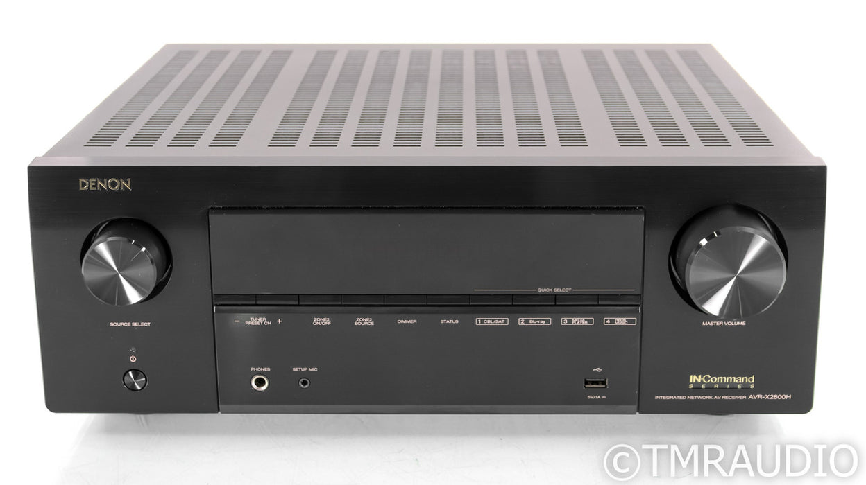 Denon AVR-X2800H 7.1 Channel Home Theater Receiver; Remote; MM Phono; AVRX2800H