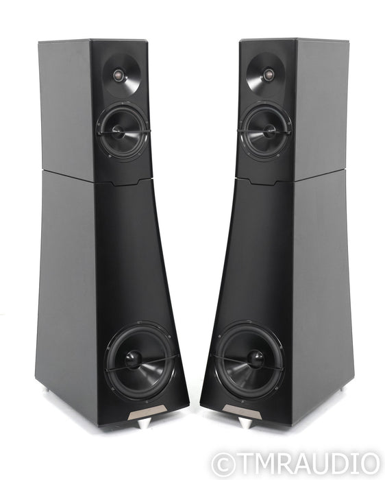 YG Acoustics Hailey 1.2 Floorstanding Speakers; Black Aluminum Pair